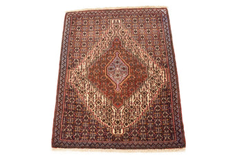 Vintage Tribal Oriental Rug Geometric Design