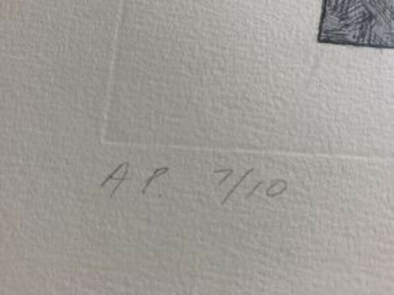 Robert Mangold 1989 Original Etching Aquatint Pencil Signed Ap10 Minimalism Art