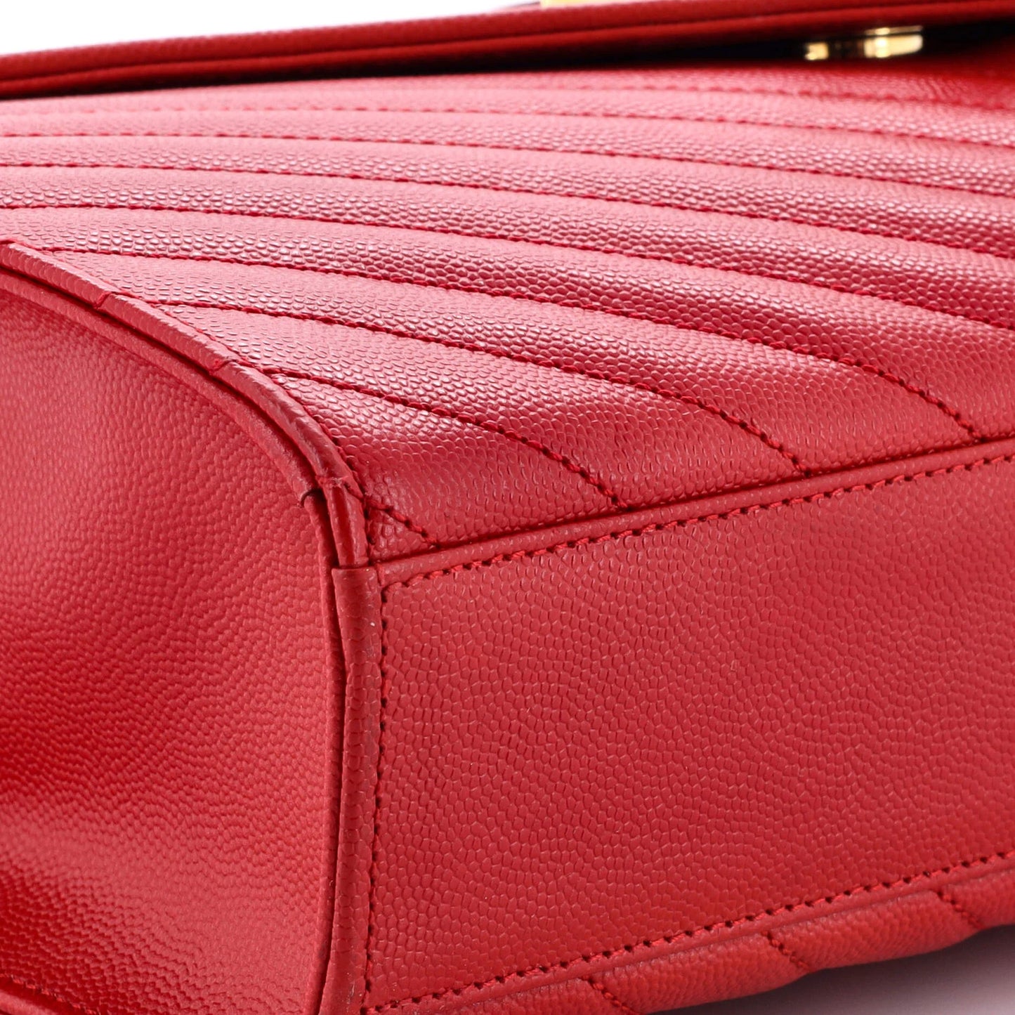 Saint Laurent Classic Monogram Envelope Satchel Matelasse Chevron Leather Large