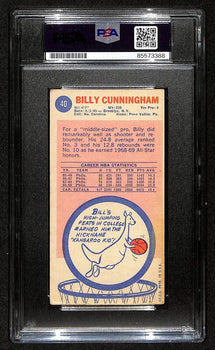Billy Cunningham Hof Signed/Auto 1969-70 Topps Rc Card #40 Psa/Dna 198715