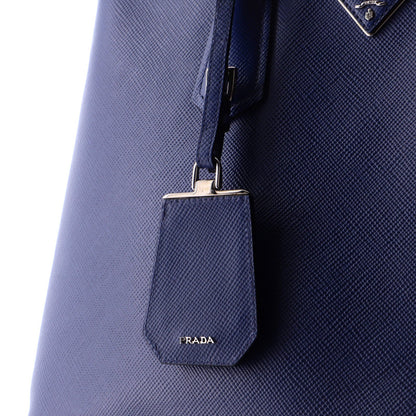 Prada Turnlock Cuir Twin Tote Saffiano Leather Medium
