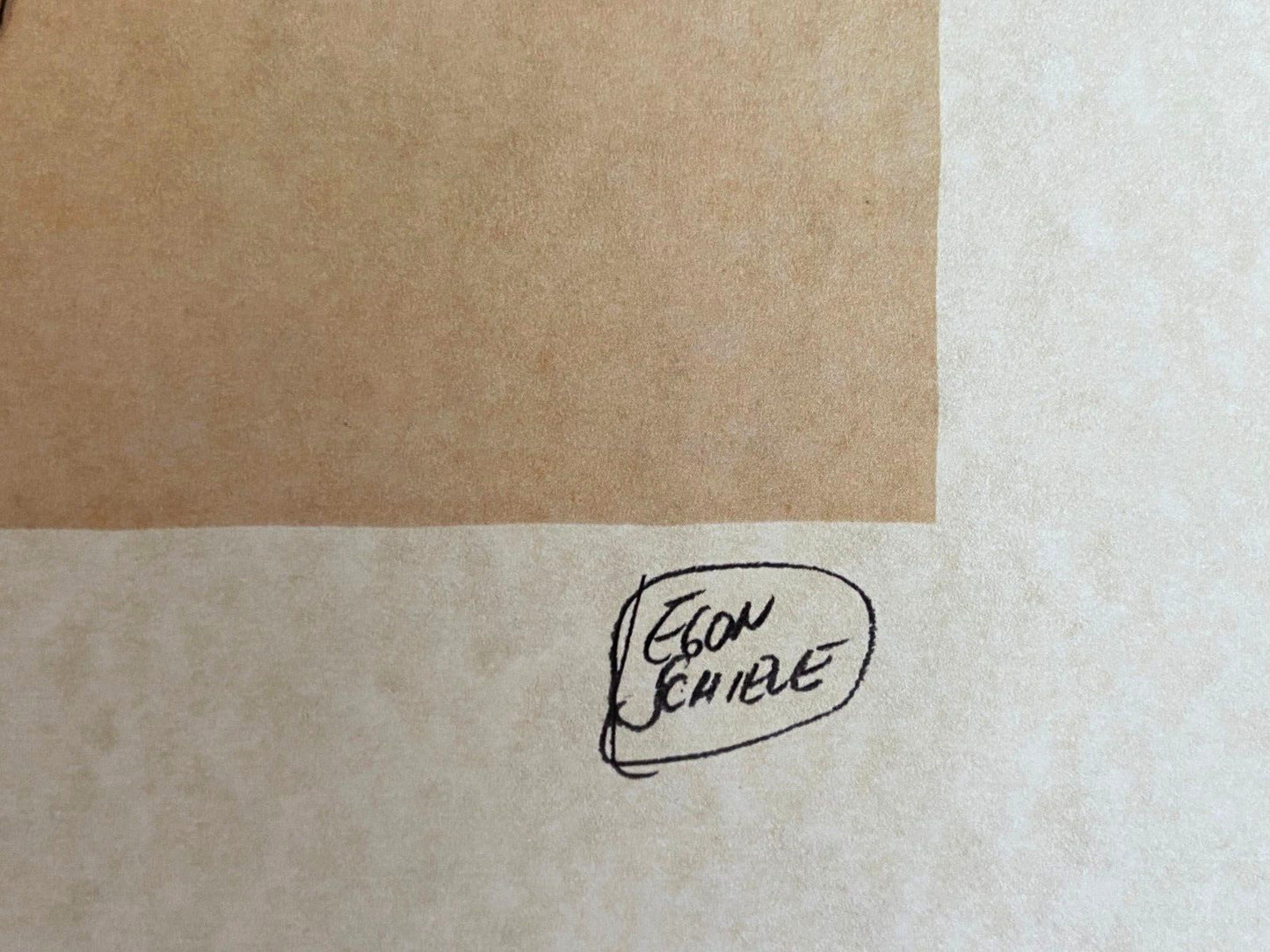Egon Schiele Lithograph C.O.A. Signed In Pen Numbered By Hand In Pencil 180 Es