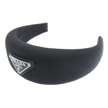 Nylon PRADA Headband Logo Hardware hair accessory