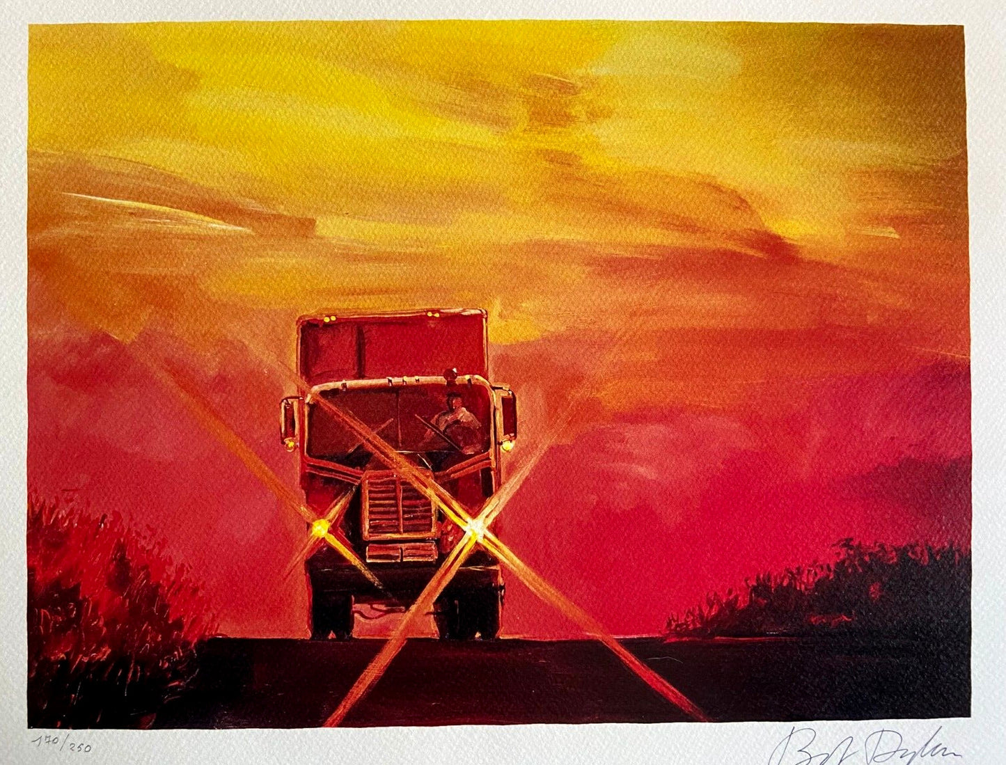 Bob Dylan Lithograph Coa Signed Op Limited Edition 250 Art Museum