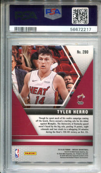 Tyler Herro 2019 Panini Mosaic #223 Psa Mint 9/Auto Authentic Card
