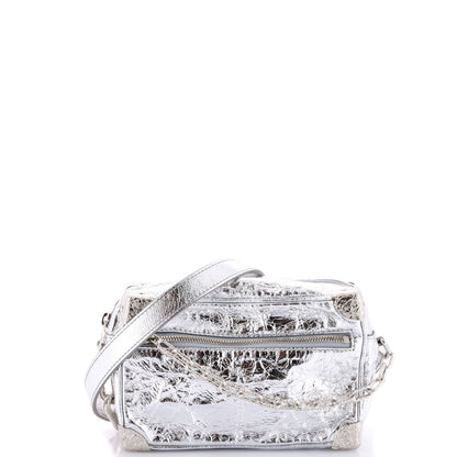 Louis Vuitton Soft Trunk Bag Crushed Metallic Calfskin Leather Mini