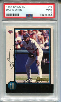 David Ortiz 1998 Bowman #71 Psa Mint 9 Rc
