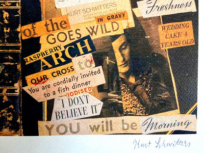 Kurt Schwitters Signed Numbered Coa