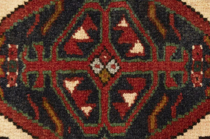 Handmade Vintage Tribal Geometric Area Rug Rusty