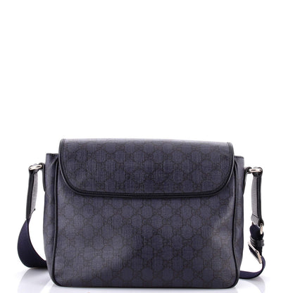 Gucci Ophidia Flap Messenger Bag Gg Coated Canvas Medium