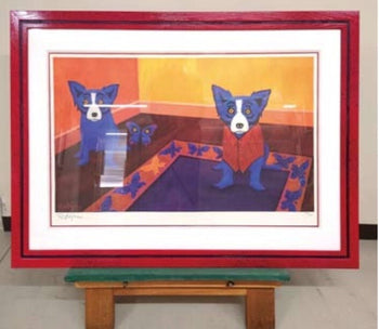ED1000 Blue Dog Butterflies are Free 1996 By George Rodrigue Signed