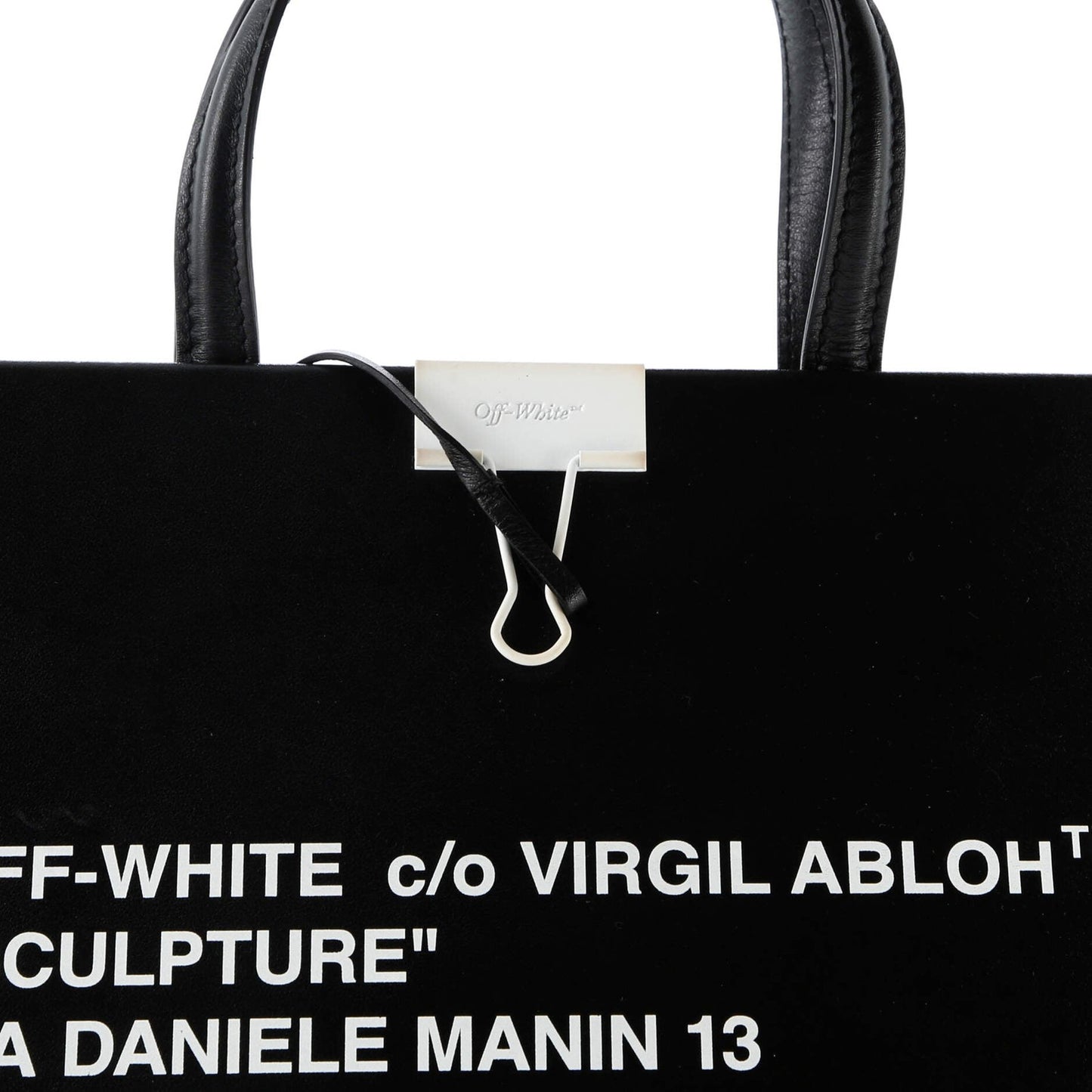 Off White Box Tote Printed Patent Medium