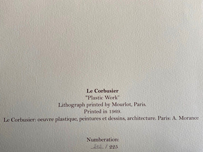 Le Corbusier Lithograph 1969 Coa Mourlot Numbered A Hand Signature
