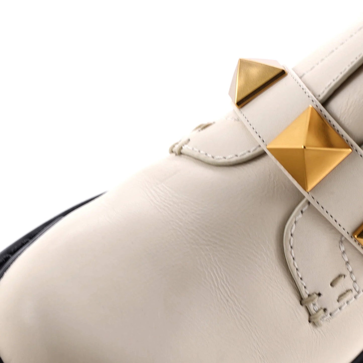 Valentino Garavani Women'S Roman Stud Combat Ankle Boots Leather