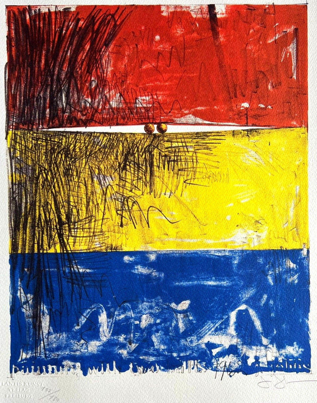 Jasper Johns Lithograph Coa Signed In Pen Numbered In Pencil Limited 180Ex