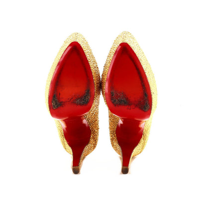 Christian Louboutin Women'S Daffodile Pumps Crystal Embellished Leather 160