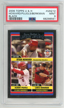 Howard/ Pujols/ Berkman 2006 Topps U & H Black #Uh212 Psa Mt 9