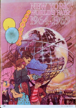 Bob Peak 1964 New York Worlds Fair Poster Original On Linen Excellent