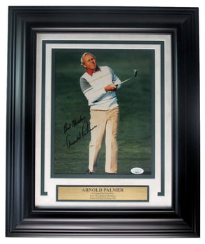 Arnold Palmer Masters Champion Signed/Inscribed 8X10 Photo Framed Jsa 201564