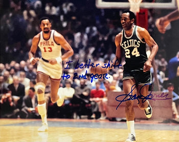 Sam Jones Autographed 8X10 Basketball Photo