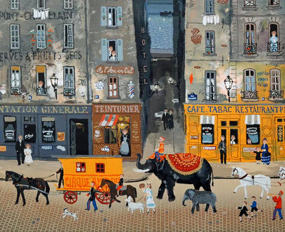 Circus March by Michel Delacroix Signed Silkscreen Print