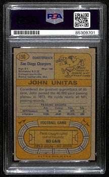 Johnny Unitas Hof Signed/Autographed 1974 Topps