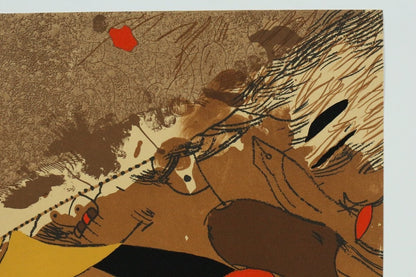 Josep Guinovart Serie P 1982 Lithograph Abstract Spanish Expressionist Print