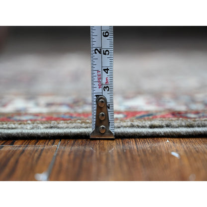 2'8"X20'10" Battleship Gray Hand Knotted Super Kazak Wool Xl Runner Rug