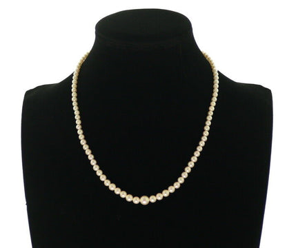 Mikimoto Necklace Akoya Pearl 3.8-7.5Mm Beaded Silver