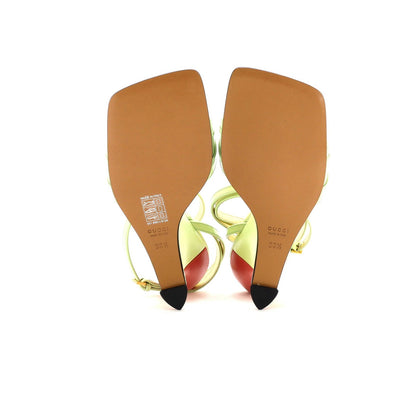 Gucci Women'S Snake Head Wedge Sandals Leather