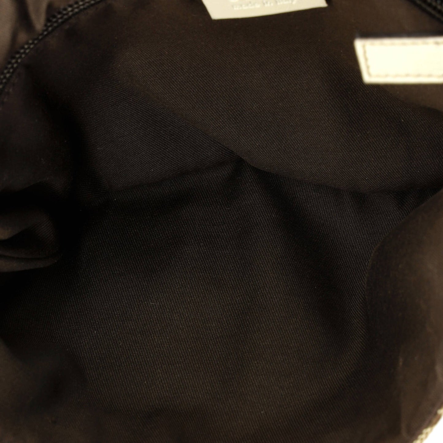 Gucci Double Belt Flap Messenger Gg Canvas With Perforated Leather Small