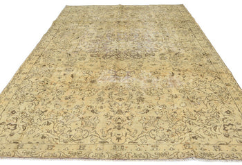Hand-Knotted Antique Oriental Rug Distressed