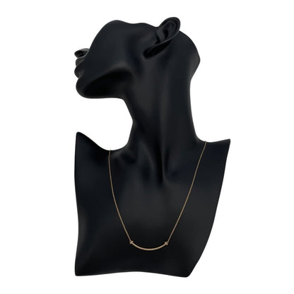 Tiffany & Co. T Smile Small Necklace K18Pg