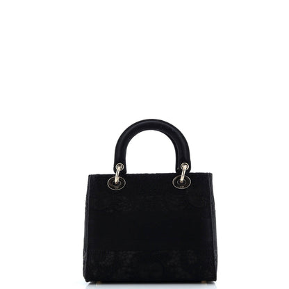 Christian Dior Lady D-Lite Bag Embroidery With Macrame Effect Medium