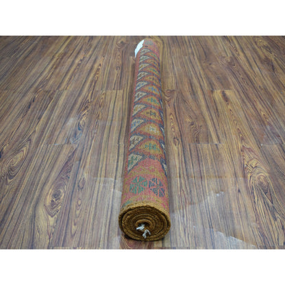 4'X6'1" All Over Design Hand Knotted Pure Wool Colorful Afghan Tribal Rug