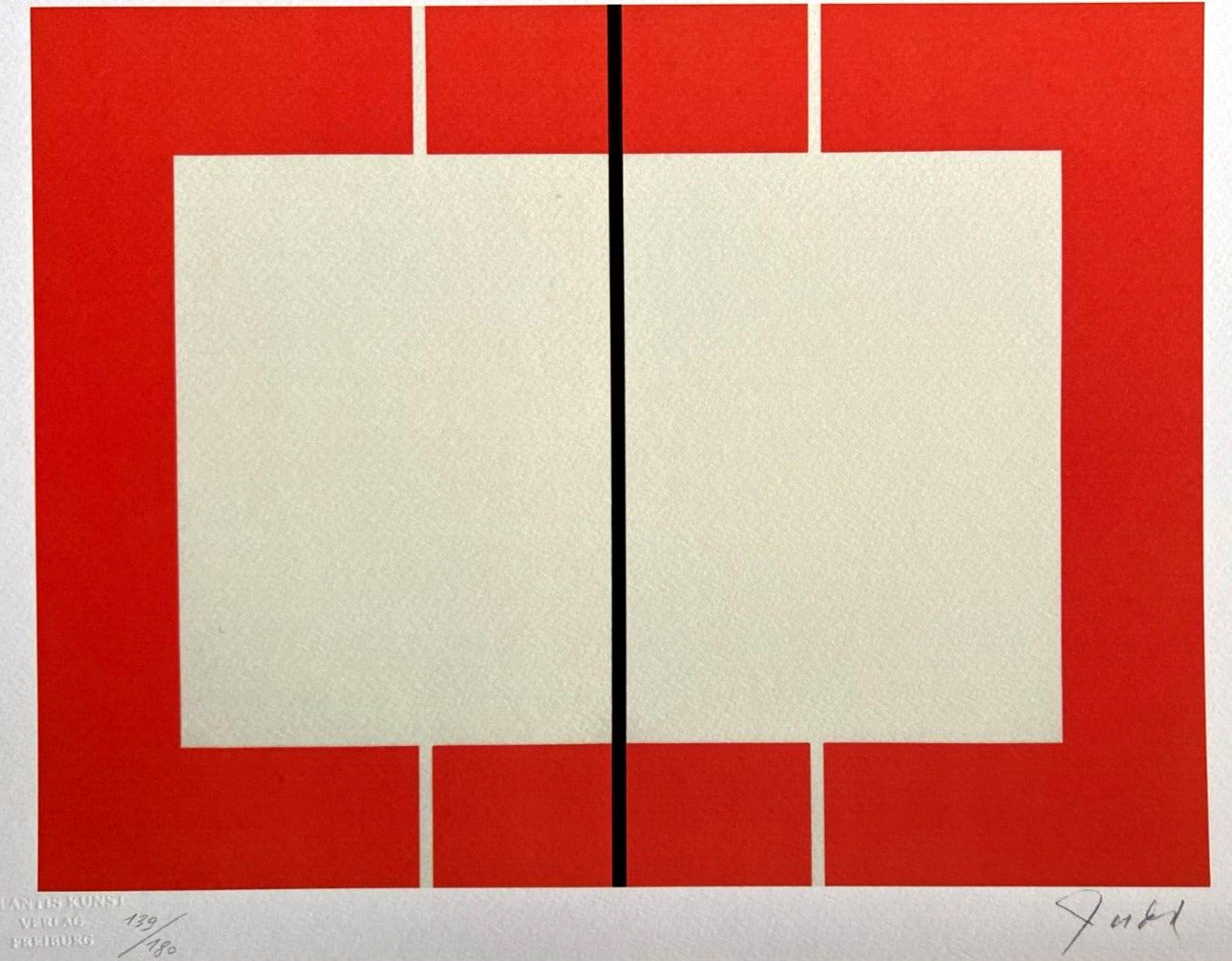 Donald Judd Lithograph 1987 Coa Signed Numbered Stamped