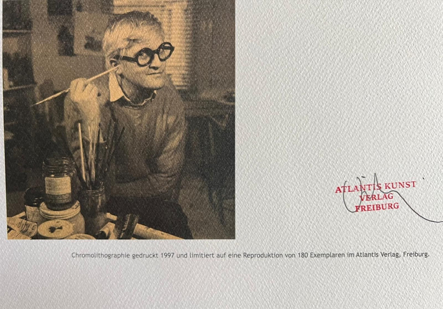 David Hockney Lithograph 'Midnight' Coa Signed