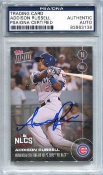 Addison Russell Autographed 2016 Topps Card (Psa)