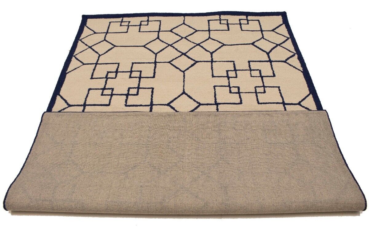 Hand-Tufted Modern Rug Wool Decor 5X8 Cream