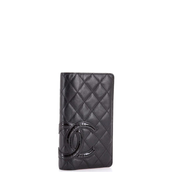 Chanel Cambon Bifold Wallet Quilted Calfskin Long