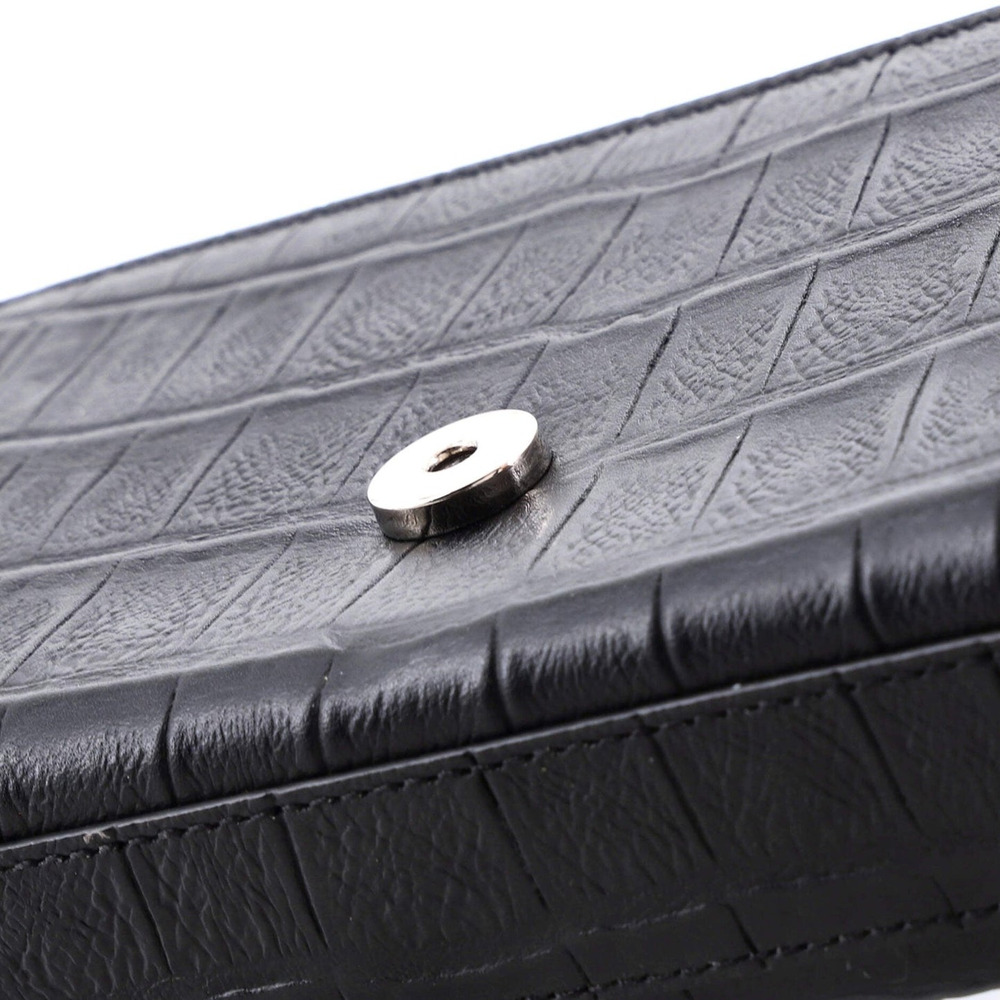 Saint Laurent Classic Monogram Tassel Crossbody Bag Crocodile Embossed Leather