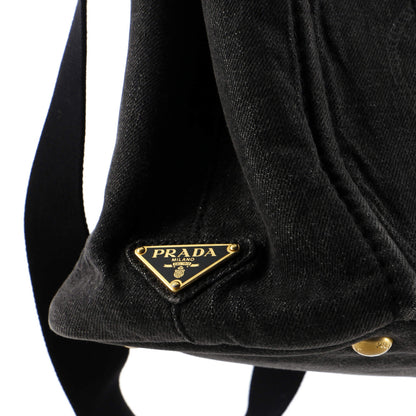 Prada Canapa Convertible Tote Denim Mini