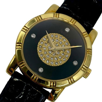 Piaget Dancer 90463 Black K18Yg/Leather Strap