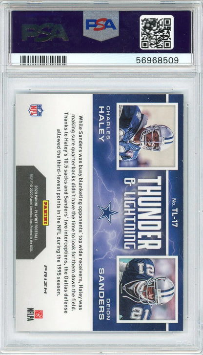 Deion Sanders & Charles Haley 2020 Panini Playoff Thunder & Lightning Silver Car