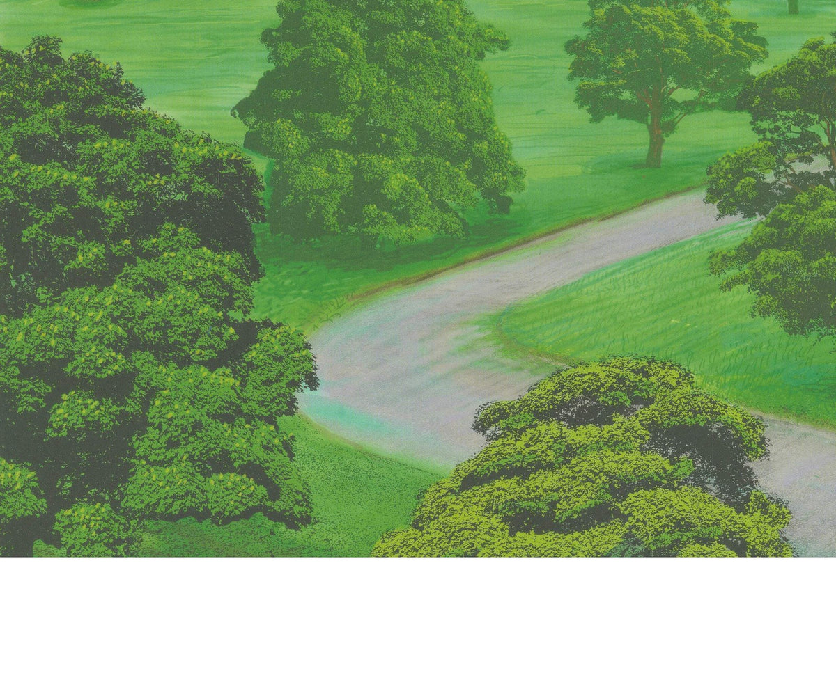 DAVID HOCKNEY Green Valley 19.5" x 24" Offset Lithograph 2008 Pop Art Green Gra