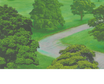 DAVID HOCKNEY Green Valley 19.5" x 24" Offset Lithograph 2008 Pop Art Green Gra