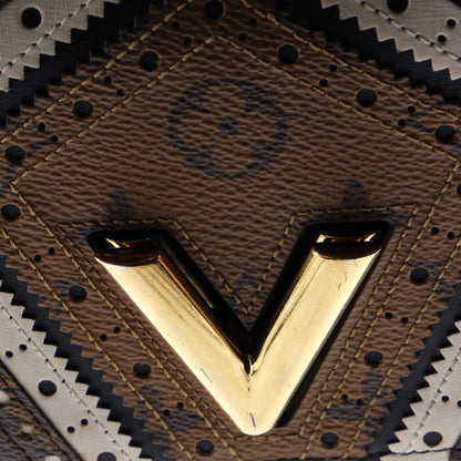 Louis Vuitton Twist Chain Wallet Limited Edition Brogue Reverse Monogram Canvas