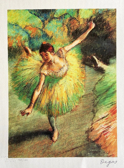 Edgar Degas Lithograph Coa Signed Op Numbered By Hand Crayon 180 Ex