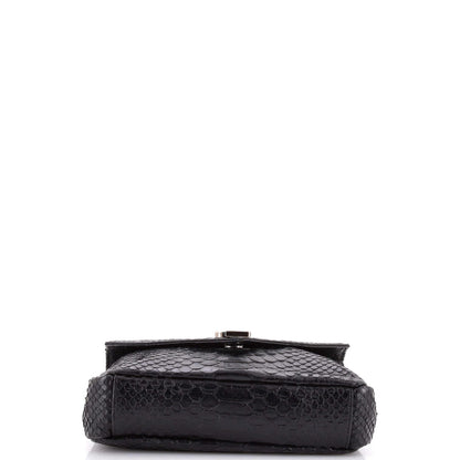 Saint Laurent Classic Monogram College Bag Python Embossed Leather Medium