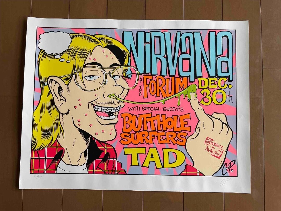Nirvana Coop Poster Print (Silk Screen) - Original 1993